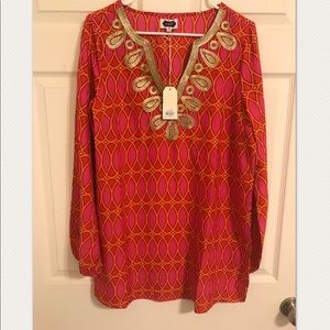 NWT Mud Pie tunic with gold embellish. size L